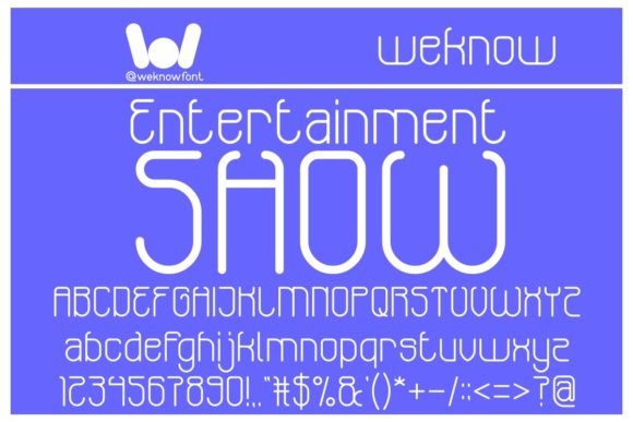 Entertainment Show: A Modern Font for Creative Excellence