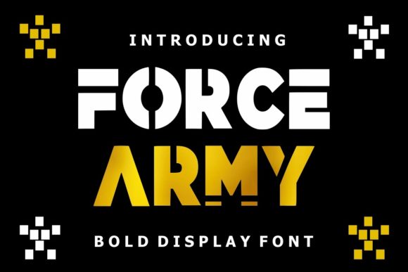 Force Army: A Bold Display Font for Impactful Visual Communication