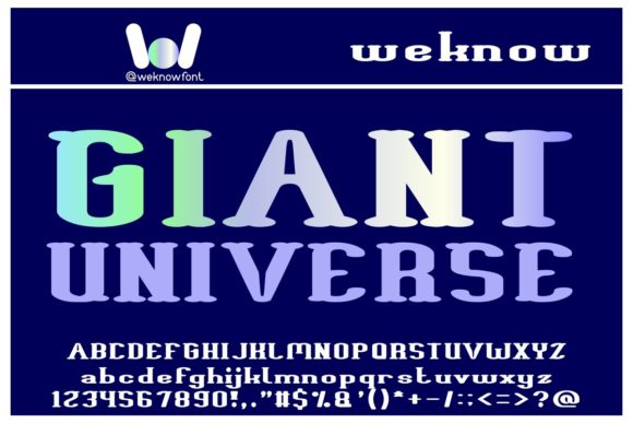 Giant Universe: A Futuristic Font for Creative Projects
