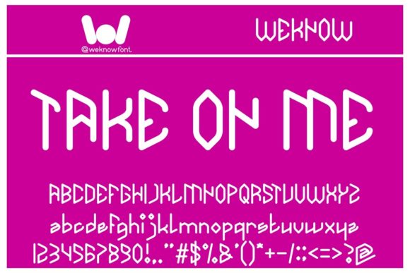 Take on Me Font: A Quirky Design Solution