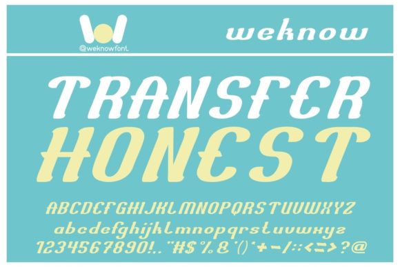 Transfer Honest: A Strategic Display Font for Purposeful Design