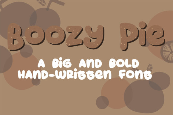 ZP Boozy Pie: A Unique Hand-Written Display Font for Creative Projects